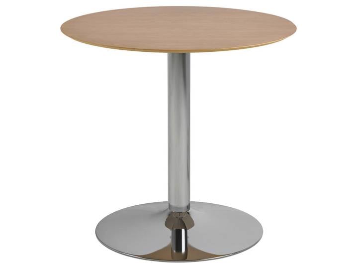 Mid.you Esstisch Ibiza, Natur, Metall, furniert, rund, Bodenplatte, 80x74x80 cm, Esszimmer, Tische, Esstische, Esstische rund