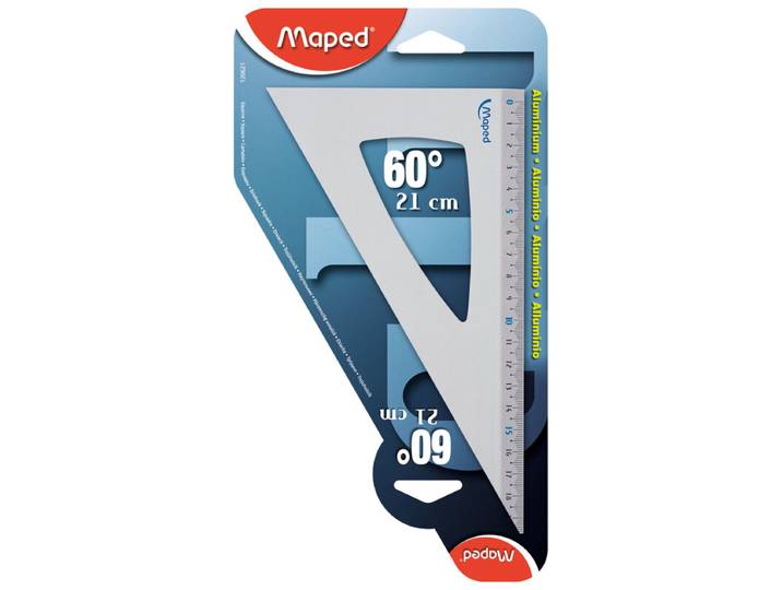 Maped Équerre en aluminium 60° 21 cm argent