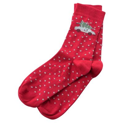 Socken WÄSCHEPUR, Damen, Gr. 1, rot, 80% Baumwolle, 18% Polyamid, 2% Elasthan, Socken Socken