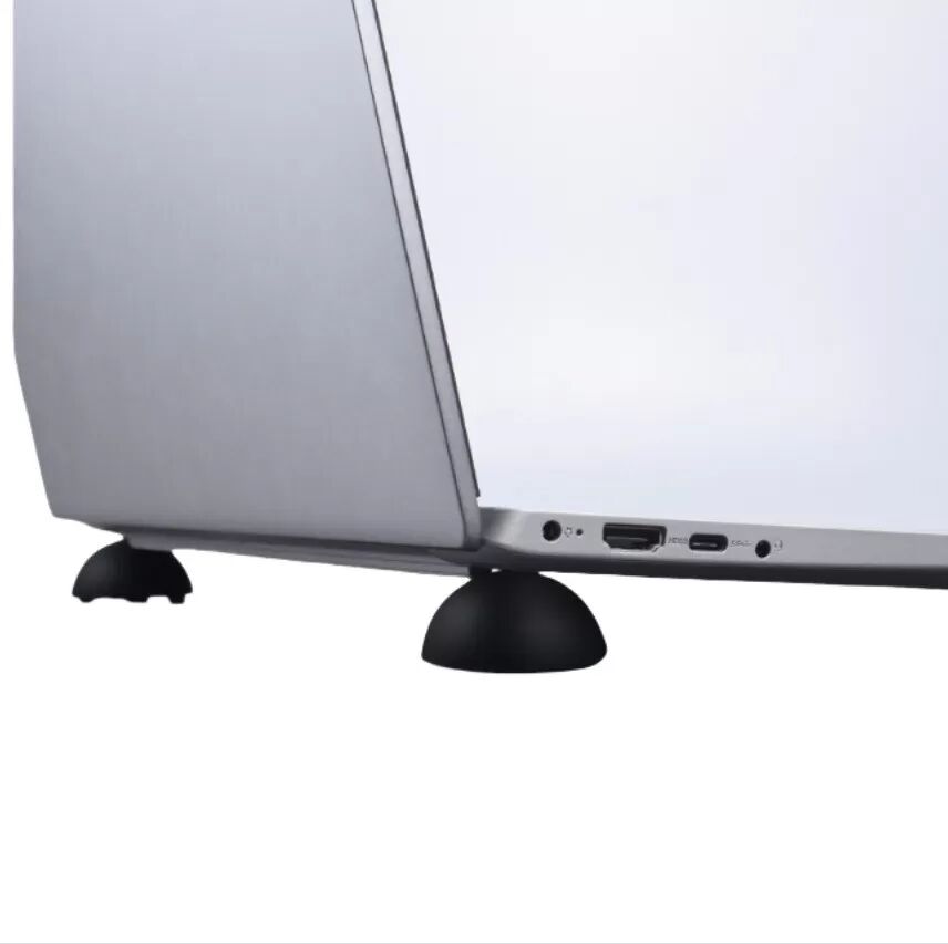 INF Mini-Laptopständer, tragbare Silikon-Laptopfüße - 4er-Pack Schwarz