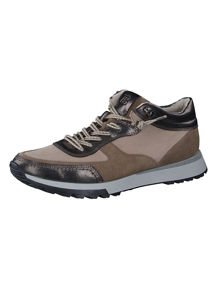 Paul Green Leder-Sneakers in Braun - 37,5