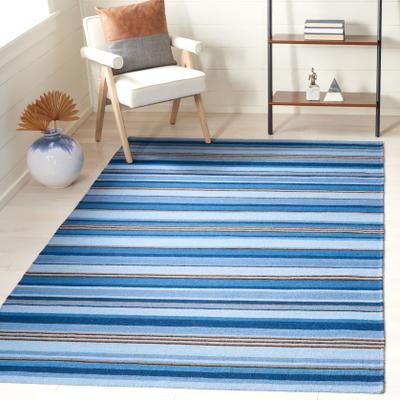 SAFAVIEH Handmade Striped Kilim Zahra Casual Wool Rug