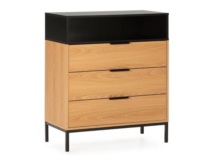 Commode 3 tiroirs couleur Chêne