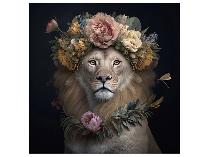 Glasbild Flower King image LAND