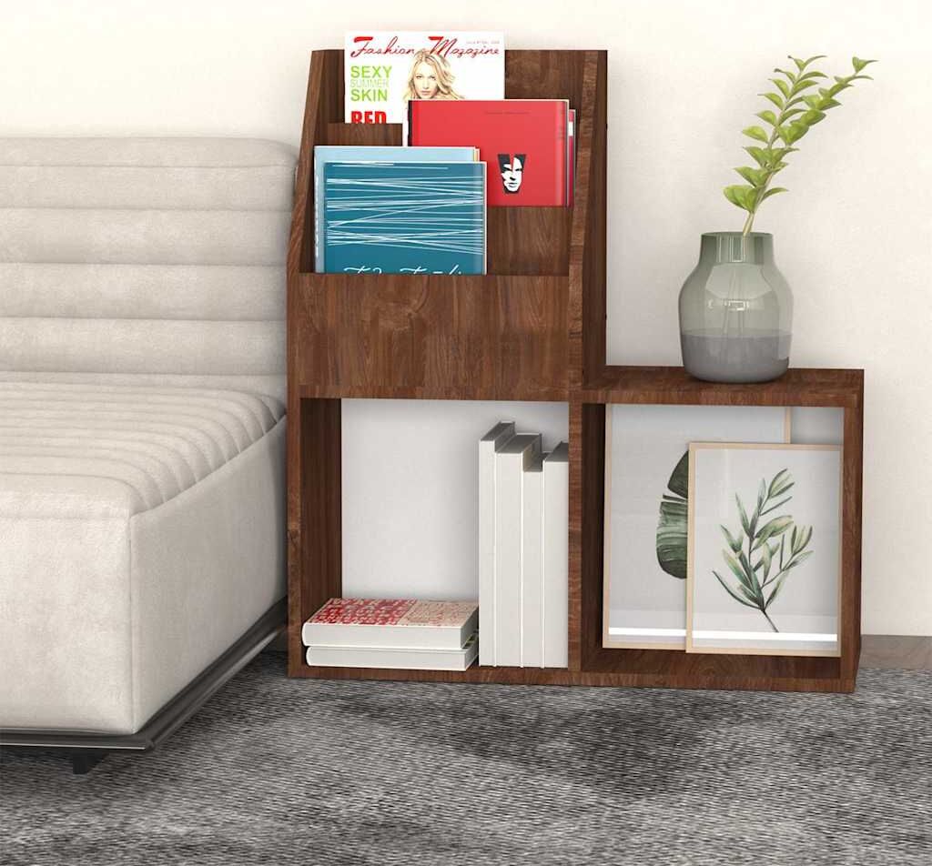 vidaXL Porte-revue pour enfants Chêne marron 71x30x78,5 cm