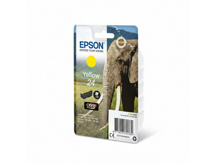 Epson Elephant singlepack geel 24 Claria Photo HD inkt