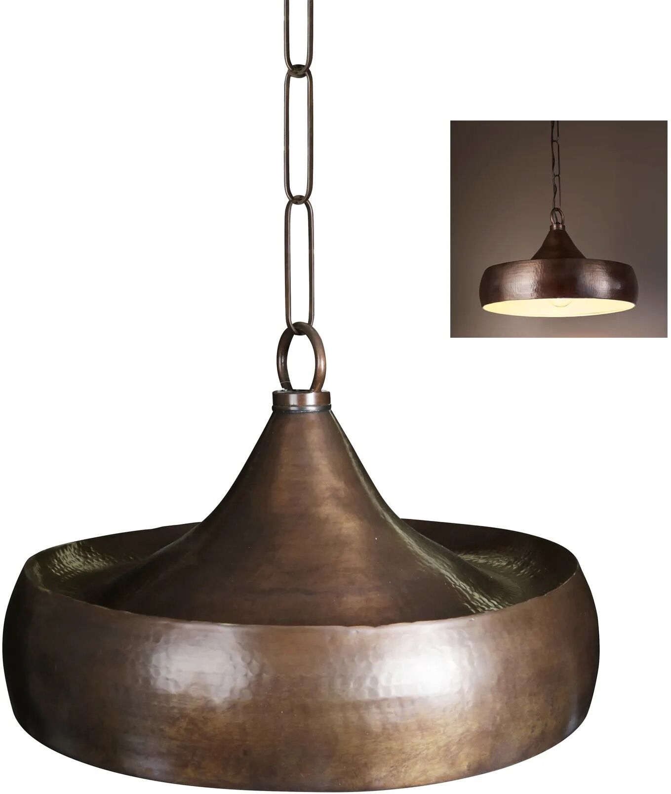 KS Verlichting Hanglamp Lafayette Antiek Donker Messing