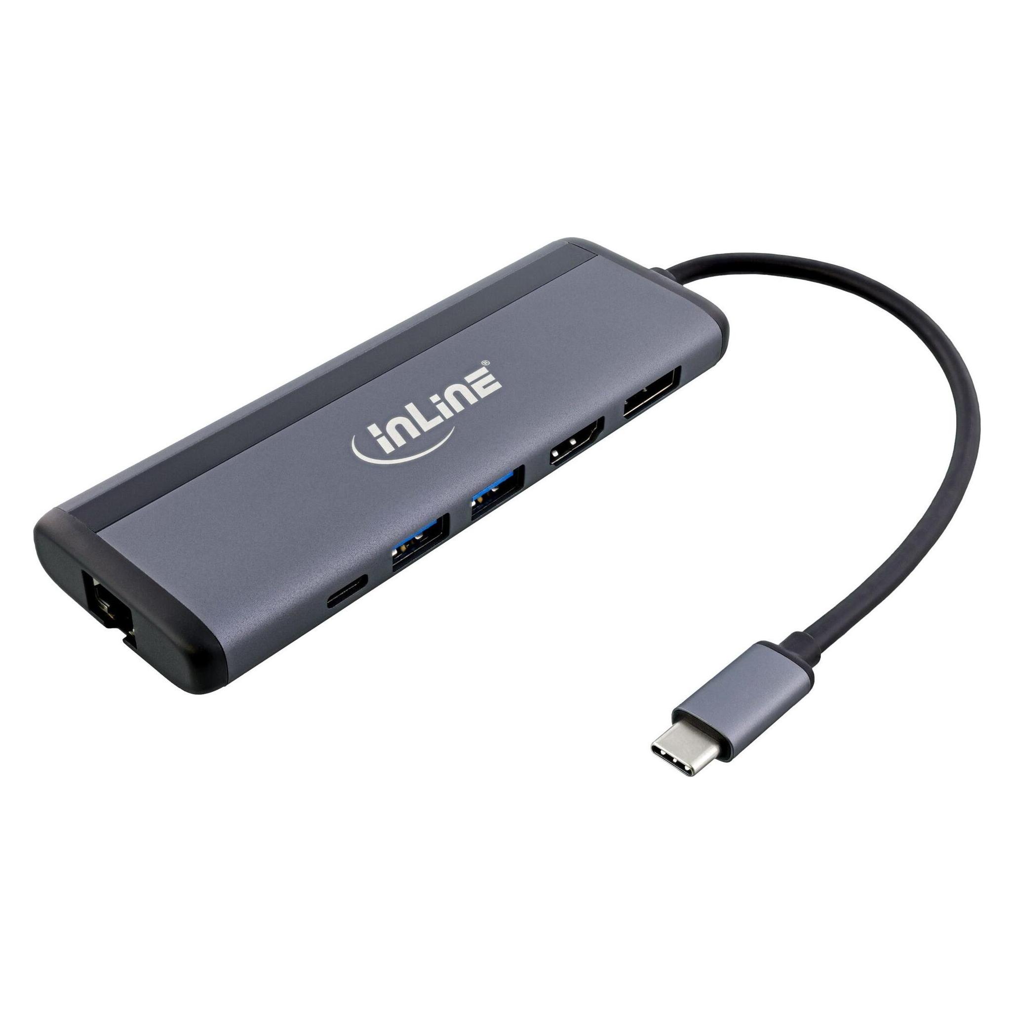 InLine 8-in-1 USB-C Multihub (USB-C, 8 Ports) (33278B)