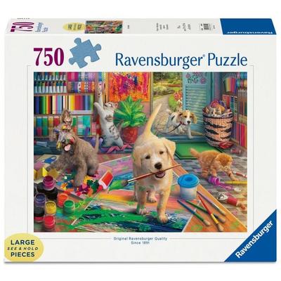Erwachsenenpuzzle 750 Large Pieces - Tierische Künstler