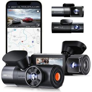 Vantrue Dashcam Nexus 5, Auto, 2,5K Weitwinkel-Kamera 158°, Rückfahr-& Innenkamera WLAN & GPS