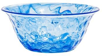 Abode Homewares Aegean Swirl Acrylic Serving Bowl - Blue