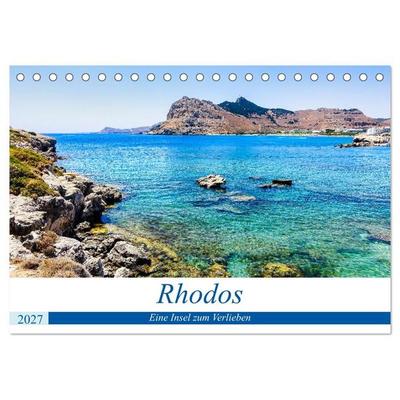 Rhodos - eine Insel zum Verlieben (Tischkalender 2027 DIN A5 quer), CALVENDO Monatskalender