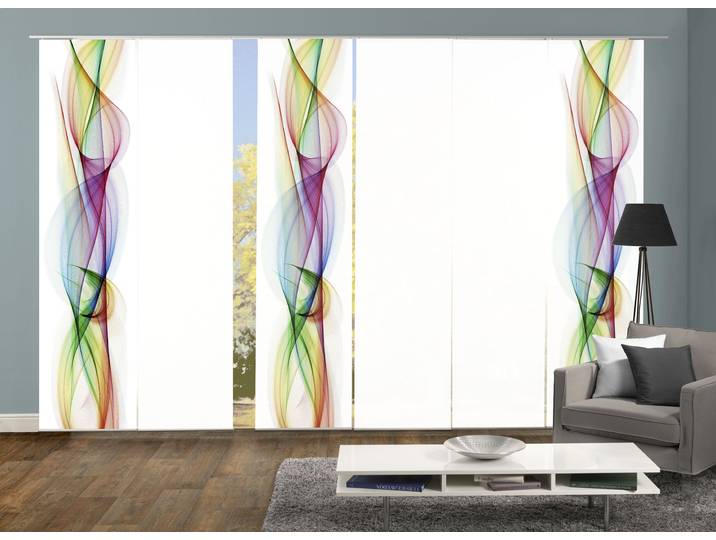 Schiebegardine HOME WOHNIDEEN BOLGE , bunt, B:60cm H:245cm, Polyester, Gardinen, Schiebegardine, DIGITALDRUCK
