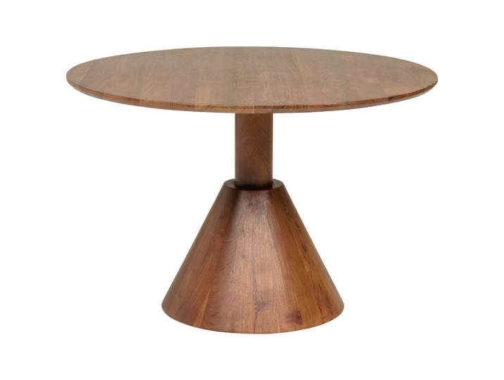 P & B Esstisch, Nussbaum, Holz, Akazie, vollmassiv, Holz, rund, rund, 115x76x115 cm, gastro- und objekttauglich, Esszimmer, Tische, Esstische, Esstische rund