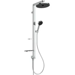 Ideal Standard CERATWIST ALU+ Duschsystem BD585AA 338x501x1104 mm,  2 Ablagen, Handbrause, Kopfbrause Chrom