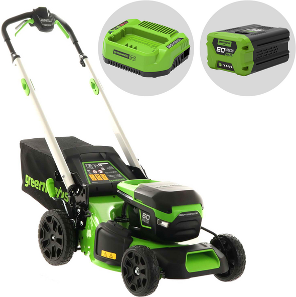 Greenworks GD60LM46SP - Tagliaerba semovente a batteria 60V 2Ah - Taglio 46cm
