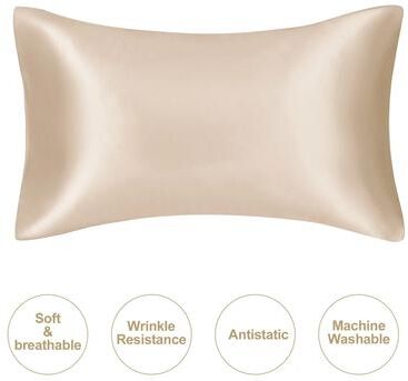 Uplift Essentials Mulberry Silk Rejuvenating Pillowcase champagne standard