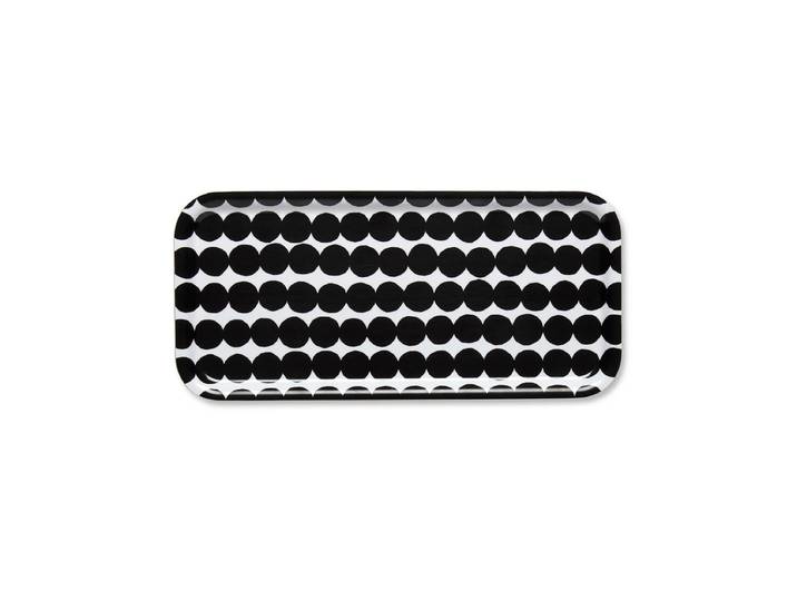 Marimekko - Räsymatto Tablett, 15 x 32 cm, schwarz / weiss