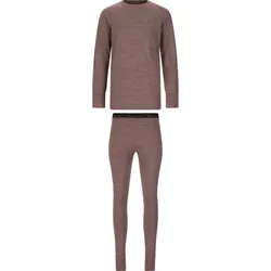 Whistler Farsund Merinowolle Baselayer Skiunterwäsche-Set Kinder 4261 - huckleberry 8 (128)