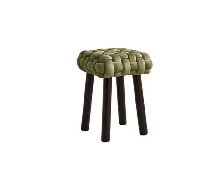 Zymjzbetic Schminkhocker Make-up-Hocker, Vanity-Sitz aus gewebtem Samt Schlafzimmer-Ankleidestühle, vielseitige Möbel(Green)