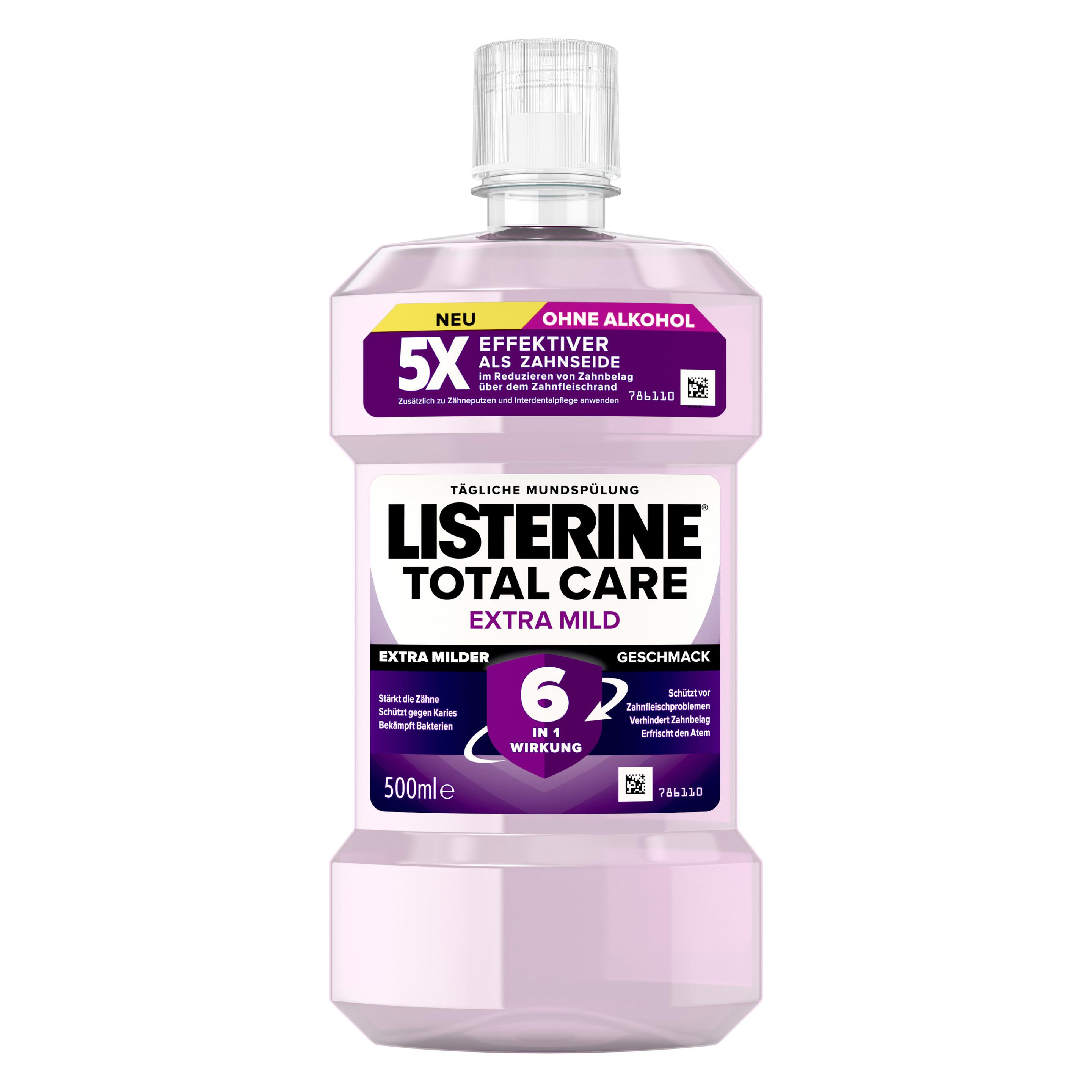 Listerine total care extra mild, 500ml Flasche (500 ml, Mundspülung) (6082078003)