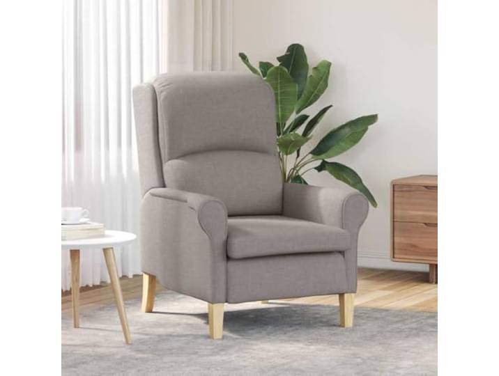 NLQMSU Sessel, Taupe, Stoff, modernes Design, für Wohnzimmer Gepolsterte Sitzfläche aus Schaumstoff und Faser, Rahmen aus Holz, weicher Stoff, pflegeleicht