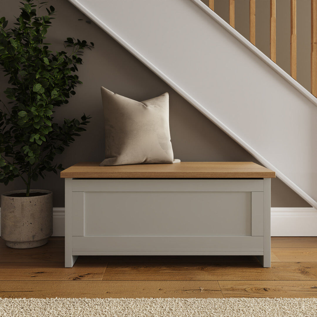 Three Posts Kerry Blanket Chest Grey 40cm H X 89cm W X 45cm D