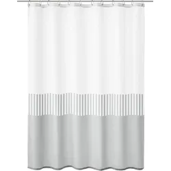 Kleine Wolke Duschvorhang TXT Cassia Kiesel 180x200 cm
