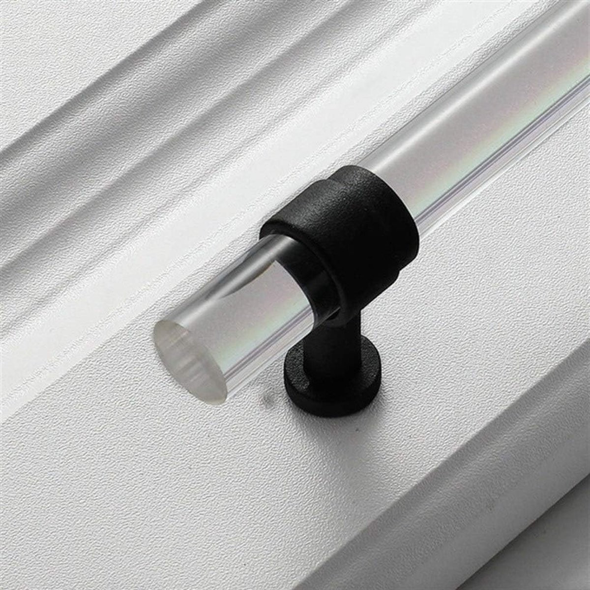 Set zwarte moderne deurknoppen en kastgrepen voor meubels, 160 mm