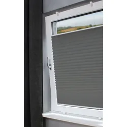 Plissee EASY grau 60x130cm (BH 60x130 cm) - grau - BH 60x130 cm