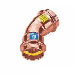 Sanpro Fitting - Pressfitting Kupfer 45° Winkel - Bogen, Größe V 12