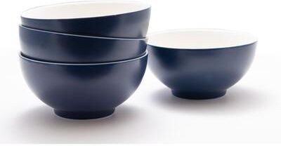 Red Vanilla Saffire Blue Cereal / Pasta Bowls Set / 4