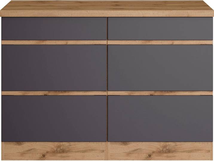 Unterschrank KOCHSTATION KS-Riesa , grau (matt grau), B:120cm H:86cm T:60cm, Holzwerkstoff, Schränke, Unterschrank, Breite 120 cm, MDF-Fronten