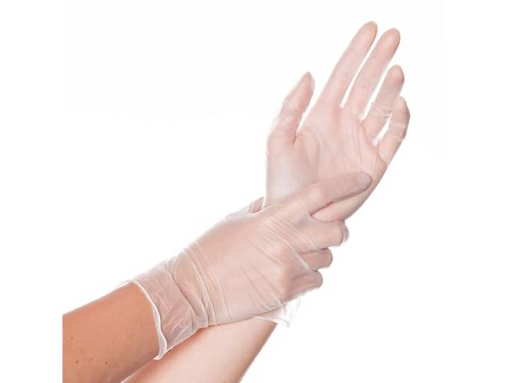 Franz Mensch VINYL-handschoenen IDEAL poedervrij, wit, Huishoudhandschoenen, maat S 2686