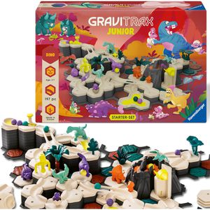 Ravensburger Murmelbahn GraviTrax Junior Starter-Set XXL Dino, ab 3 Jahre, 10 Kugeln, 186 Bauteile