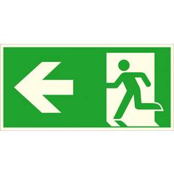 Fluchtwegschild Folie Notausgang links SafetyMarking 38.A1020 (B x H) 300 mm x 150 mm ISO 7010 1 St.