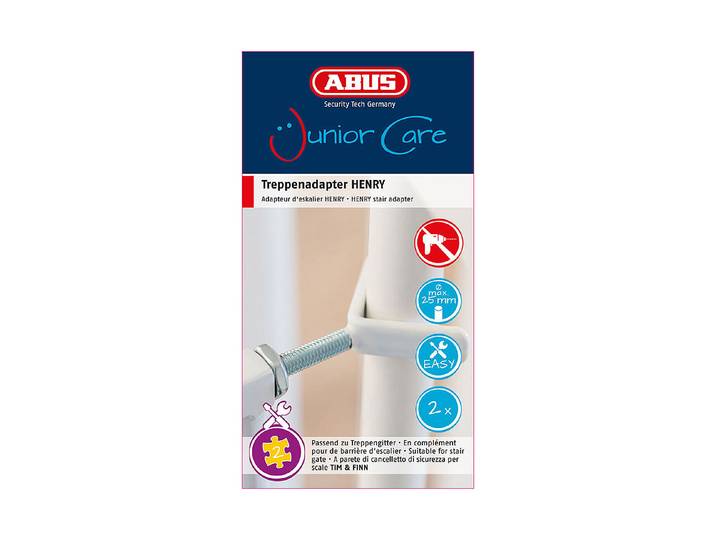 Abus Treppenadapter Henry Metall Weiss 2 Stück