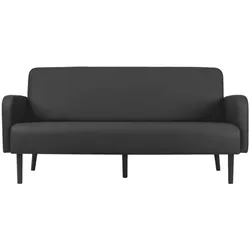 meet 3-Sitzer-Sofa »Lisboa« Kunstlederbezug schwarz, 176x83x55 cm