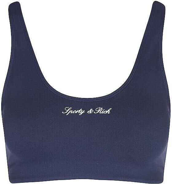 SPORTY & RICH Sport BH SIGNATURE dunkelblau   XS XS
