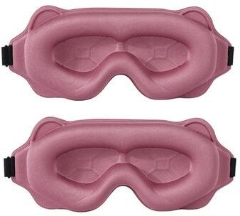 Uplift Essentials 3D Contoured Blackout Sleep Mask 2 Pcs Pink