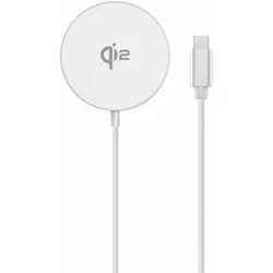eSTUFF QI2 15W Magnetic Wireless (15 W), Wireless Charger, Silber
