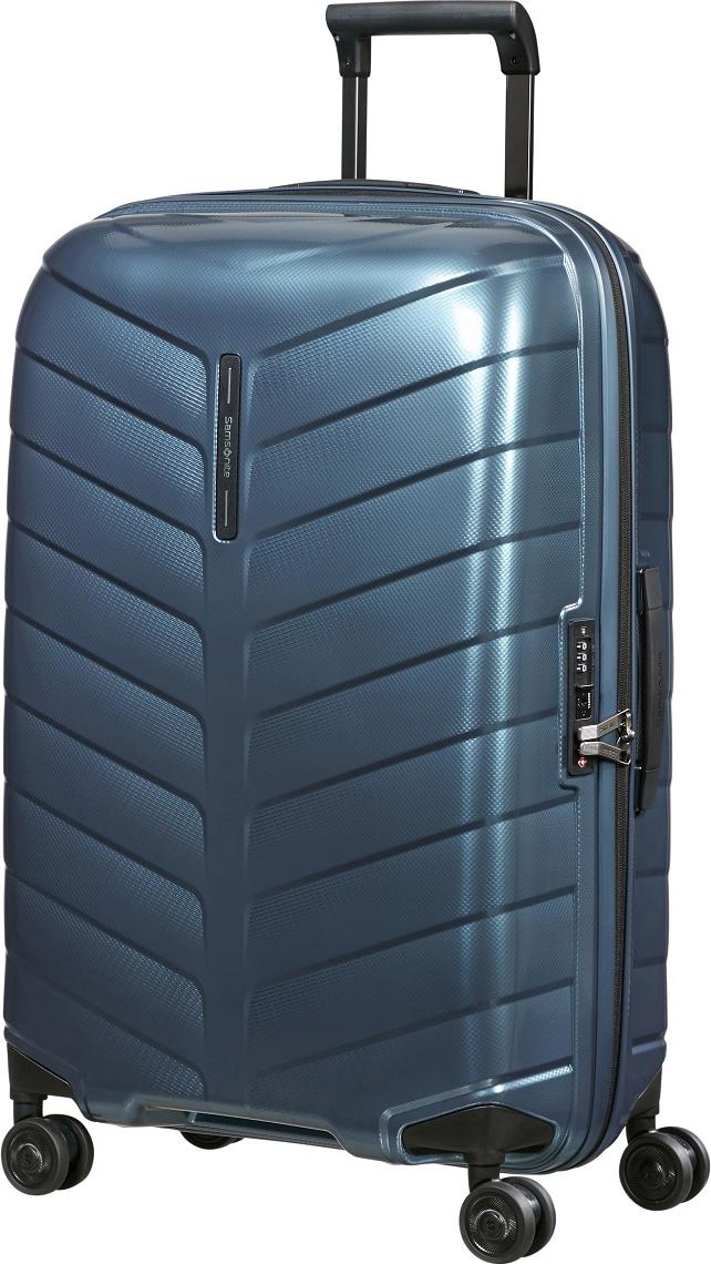 Samsonite Attrix Spinner 69 cm mit TSA-Zahlenschloss steel blue