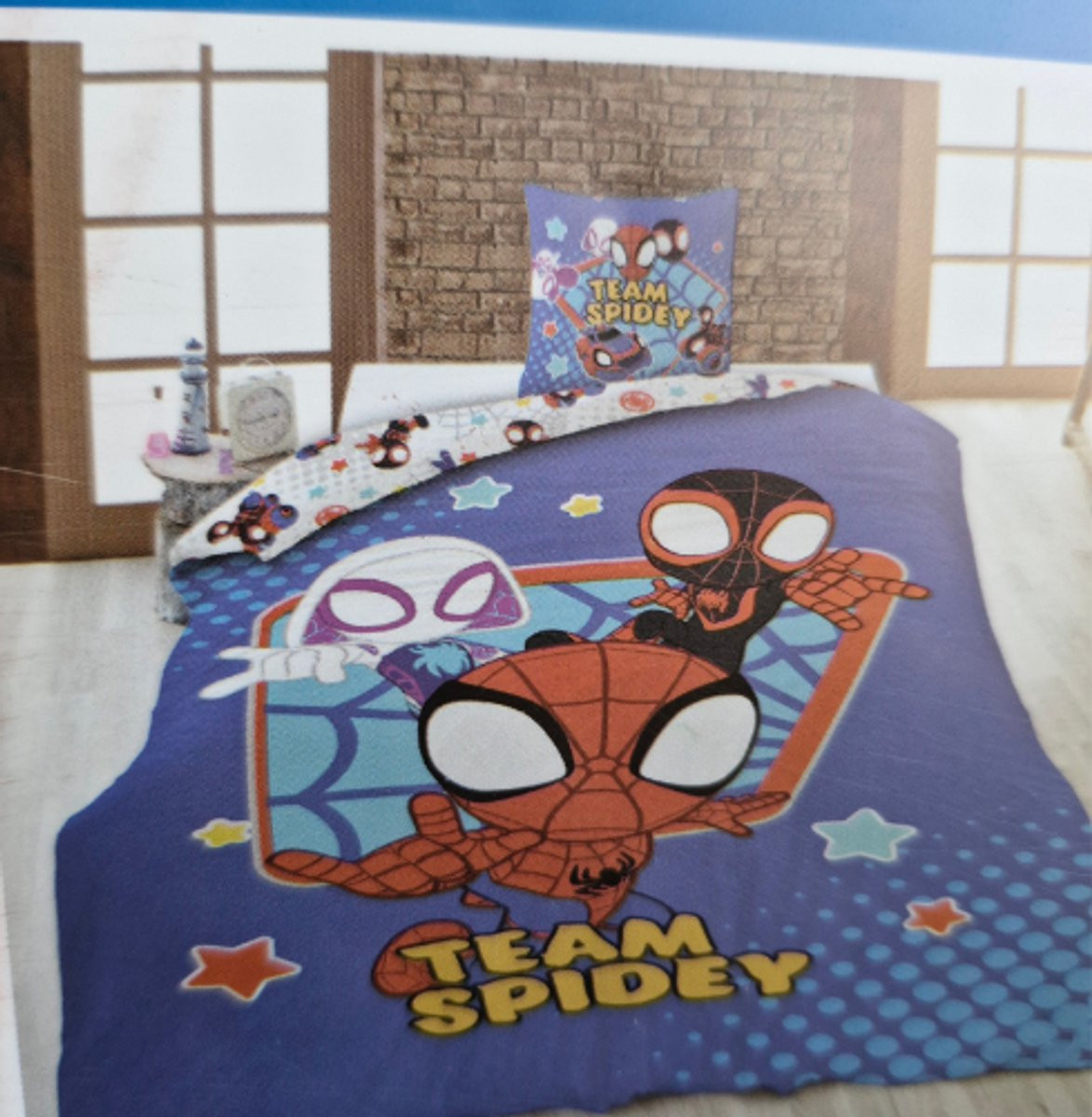 Mavora Marvel Spidey and his amazing friends dekbedovertrek voor kinderen, 140 x 200 cm