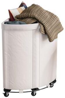 Seville Classics Heavy-Duty Rolling Corner Hamper