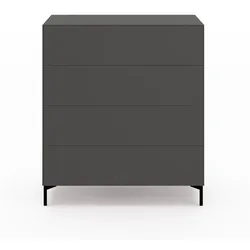 Create Kommode mit 4 Schubkästen Black Rundfuß