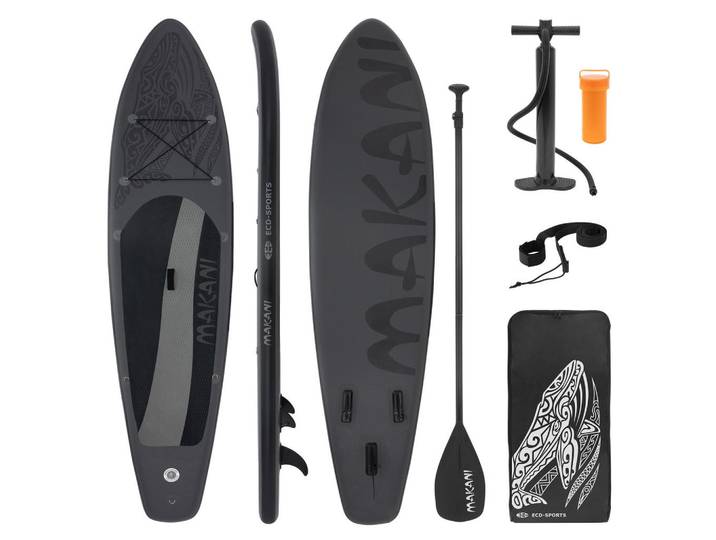 ECD-Germany Stand UP Paddle Board Makani Schwarz, Kunststoff, Wasser/Strand/Meer, 80x15x320 cm, Freizeit & Co, Pools & Wasserspaß, Stand Up Paddle