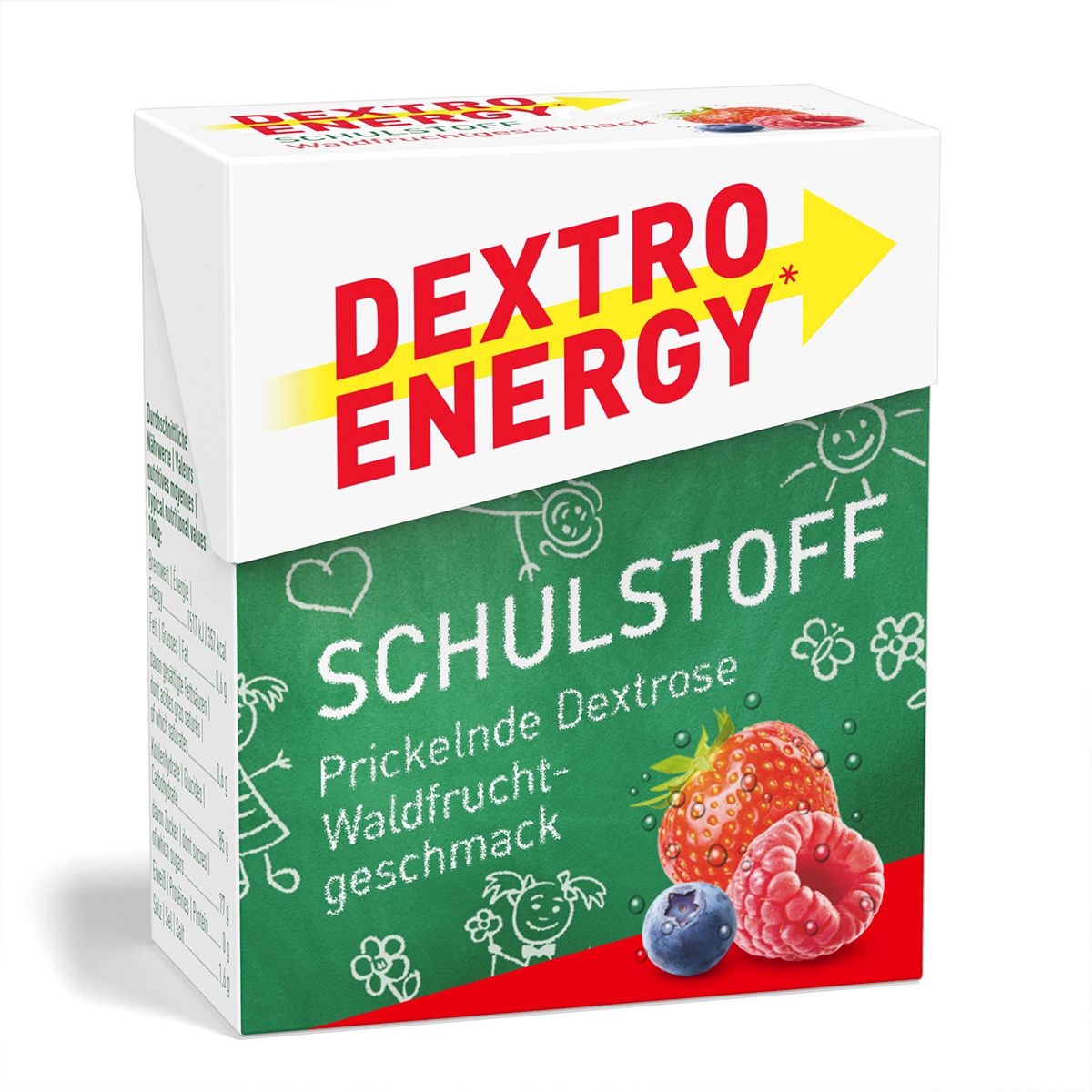 Dextro Energy Schulstoff Waldfrucht Täfelchen 50 g