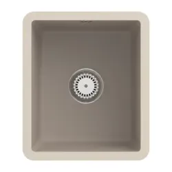 332401AM Subway 45 SU Almond Keramikspüle Handbetätigung Unterbauspüle 45 cm Unterschrank