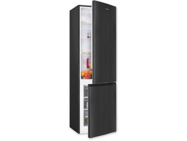 exquisit Kühl-/Gefrierkombination KGC265-70-040D inoxlook-az, 180 cm hoch, 54,5 cm breit