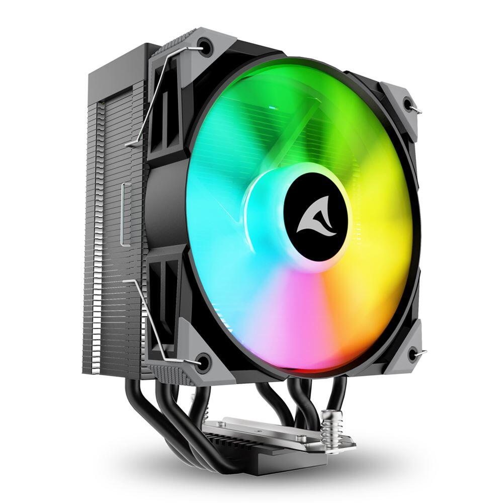 Sharkoon A40 RGB Single-Tower-Luftkühler 220W TDP schwarz 4044951041992